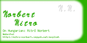 norbert mitro business card