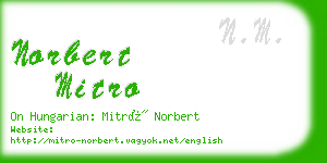 norbert mitro business card